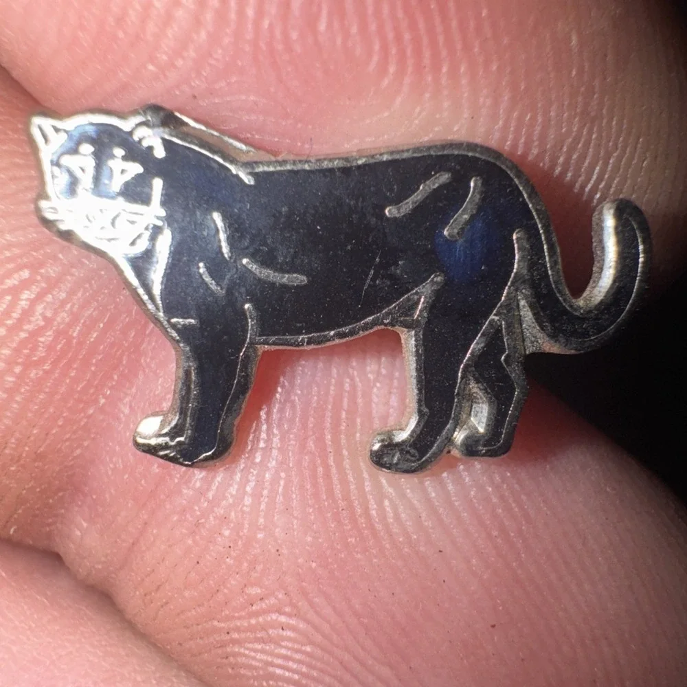 5pcs Black Cat Cougar Feline Hat Coat Vest Pin Charms - Picture 7 of 7